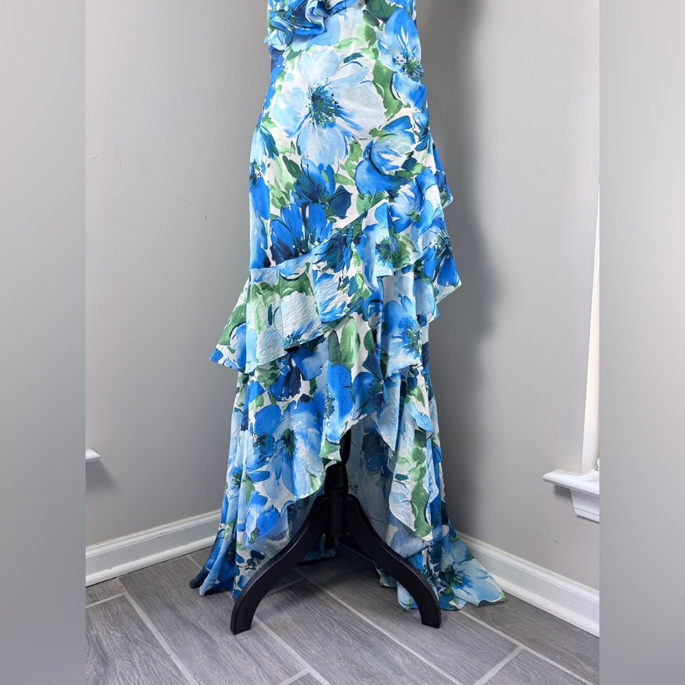 NWT Alex Marie Blue Floral High Low Dress - Picture 5 of 12